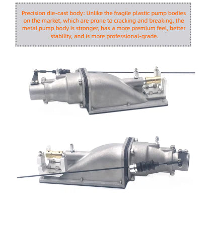 All-aluminum alloy 35mm metal water jet propulsion device, water jet propulsion pump, model boat water jet pump.