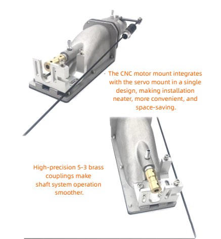 All-aluminum alloy 35mm metal water jet propulsion device, water jet propulsion pump, model boat water jet pump.